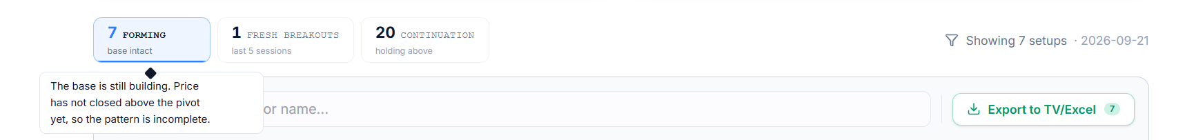 Forming tab tooltip
