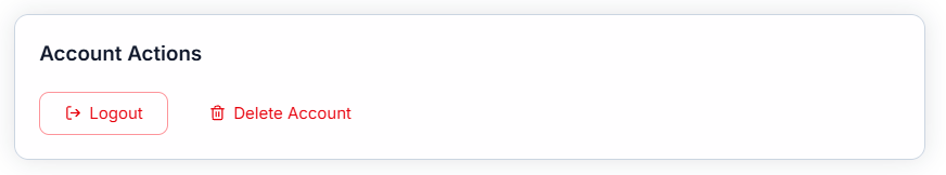 Account Actions row
