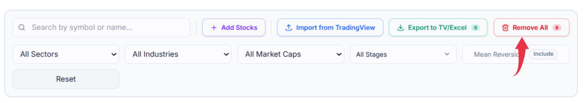 remove button highlighted