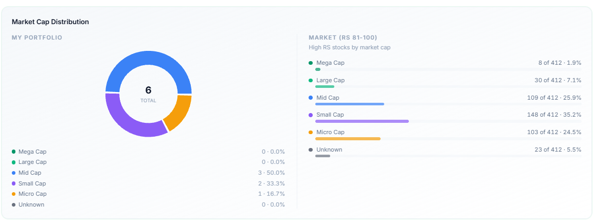 Market Cap Distribution charts